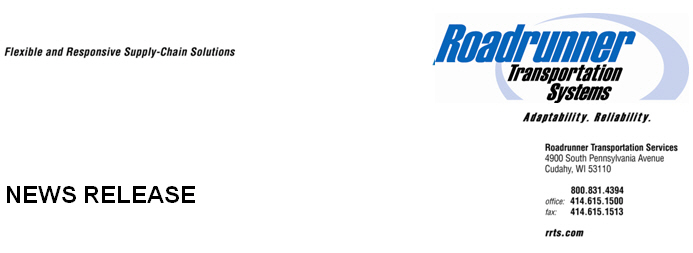 (ROADRUNNER TOP LETTERHEAD)