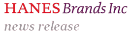 (HanesBrands Inc, news release)