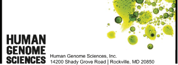 (HUMAN GENOME SCIENCES LOGO)