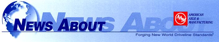 (American Axle News Release Letterhead)