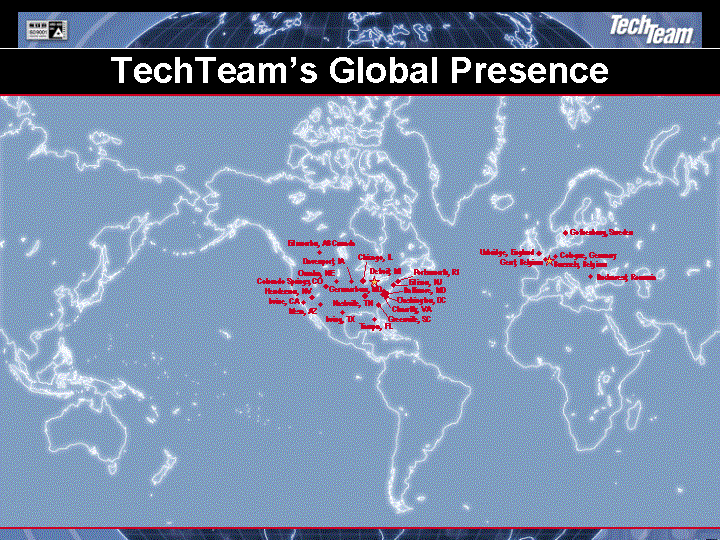 (TECHTEAM'S GLOBAL PRESENCE IMAGE)