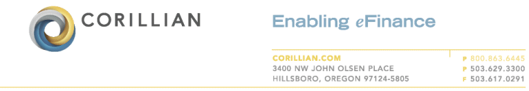 (CORILLIAN LOGO LETTERHEAD)