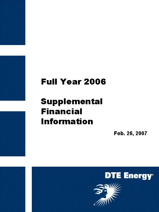 (DTE ENERGY COVER PAGE)