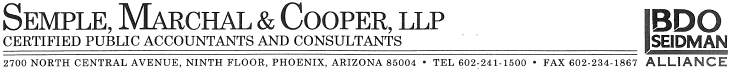 (Semple, Marchal, and Cooper, LLP Logo)