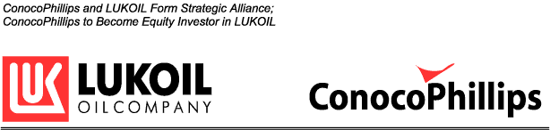( LUKOIL AND CONOCOPHILLIPS LOGO)