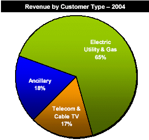 (REVENUE BY CUSTOMER TYPE - YEAR 2004 PIE CHART)