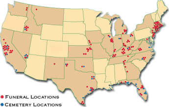 (CARRIAGE OWNS & OPERATES 133 FUNERAL HOMES & 29 CEMETERIES IN 28 STATES)