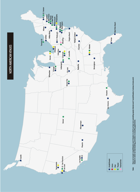 (NORTH AMERICAN VENUES MAP)