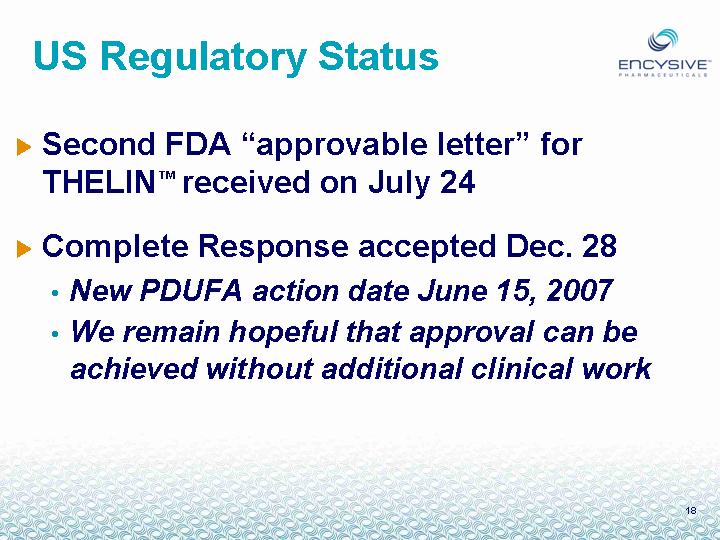 (US REGULATORY STATUS GRAPHIC)