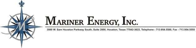 (MARINER ENERGY, INC. LOGO)