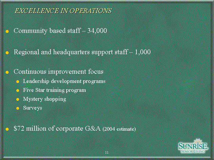 (EXCELLENCE IN OPERATIONS SLIDE)