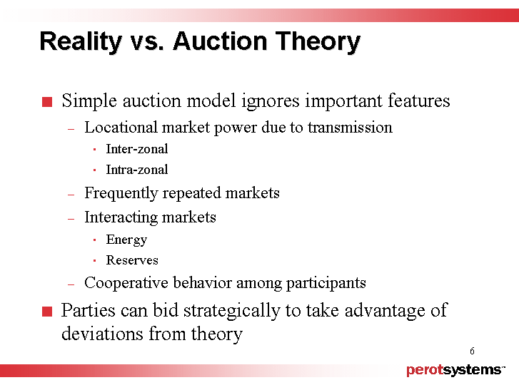 (REALITY VS. AUCTION THEORY)