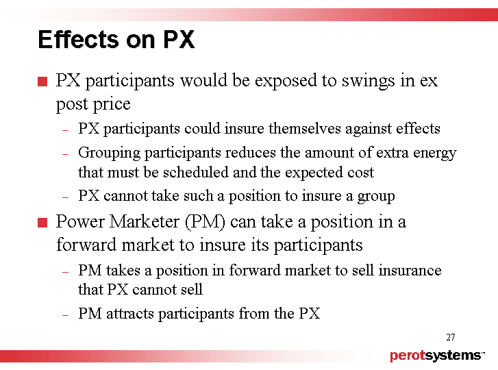 (EFFECTS ON PX)