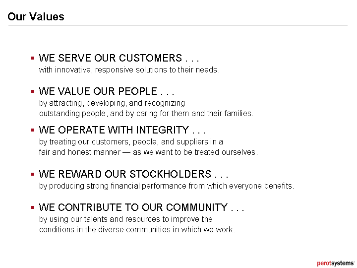 (OUR VALUES)