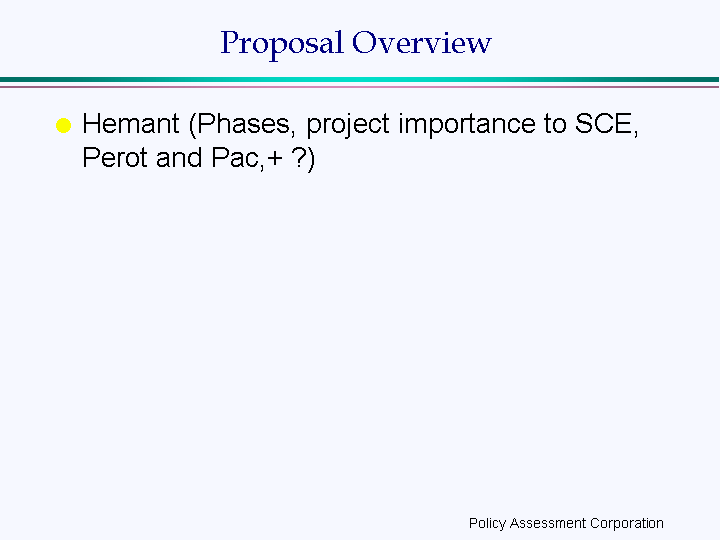 (PROPOSAL OVERVIEW)