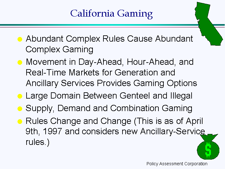 (CALIFORNIA GAMING)