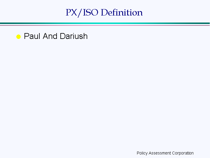 (PX-ISO Definition)