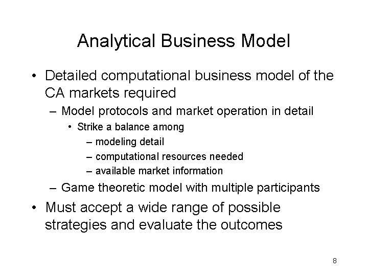 ANALYTICAL BUSINESS MODEL