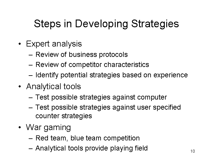 STEPS IN DEVELOPING STRATEGIES