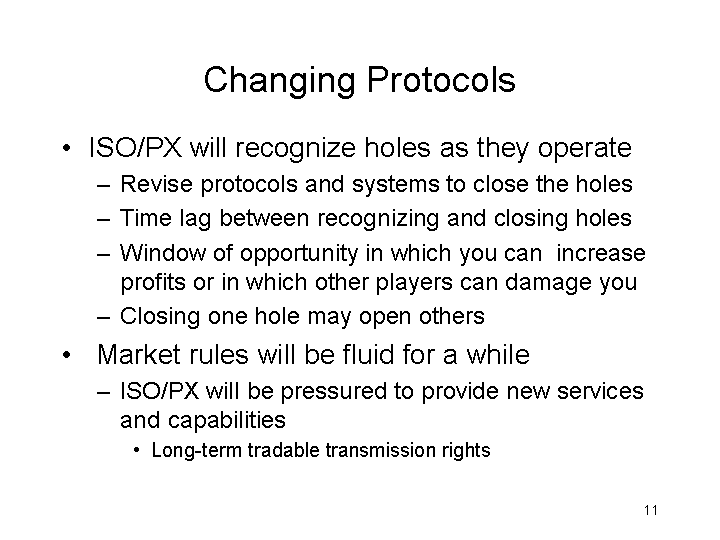 CHANGING PROTOCOLS