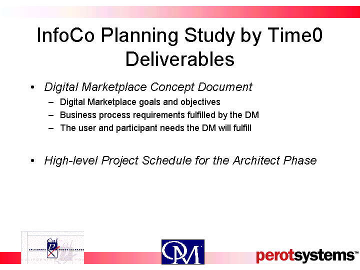 INFOCO PLANNING STUDY BY TIME0