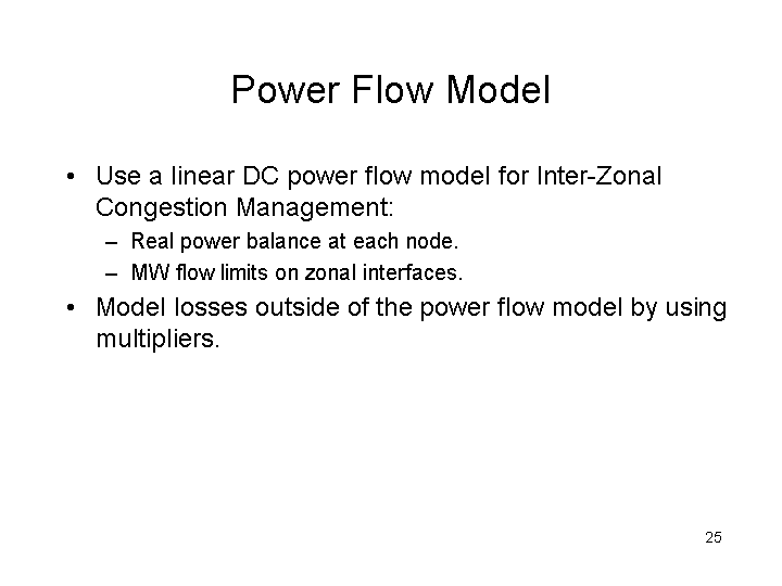 POWER FLOW MODEL