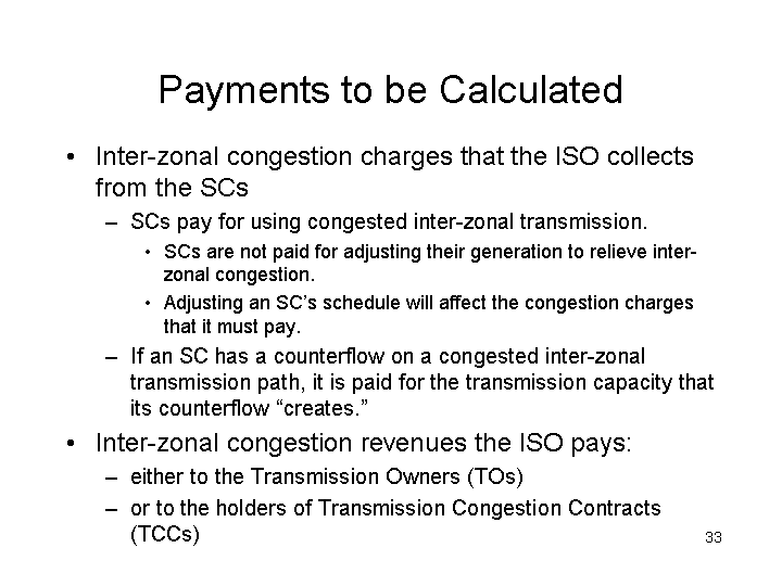 PAYMENTS TO BE CALCULATED