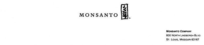 (MONSANTO LETTERHEAD)