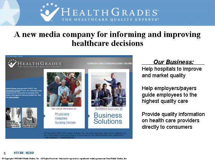 (A NEW MEDIA COMPANY FOR INFORMING AND IMPROVING HEALTHCARE DECISIONS IMAGE)