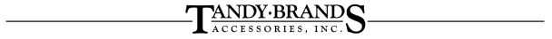 (TANDY BRANDS ACCESSORIES, INC. LOGO)