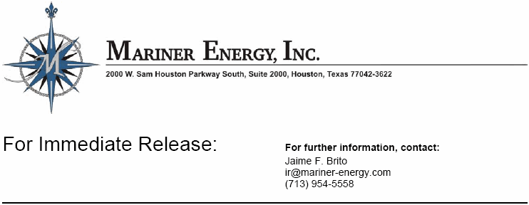 (MARINER ENERGY LOGO)