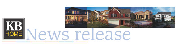 (KB HOME NEWS RELEASE LOGO)