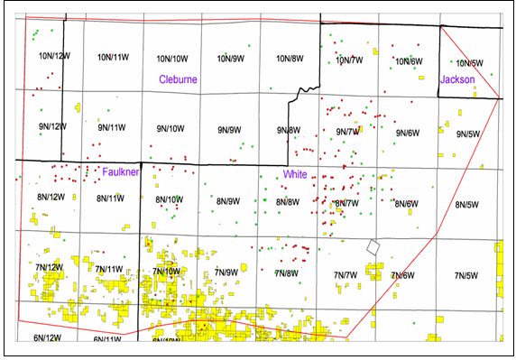 (FAYETTEVILLE BASIN AREA LEASES GRAPH)