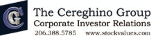 (THE CEREGHINO GROUP LETTERHEAD)