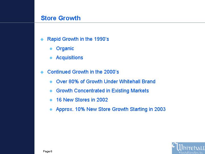 (POWERPOINT SLIDE OF STORE GROWTH)