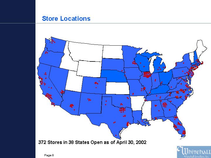 (POWERPOINT SLIDE OF STORE LOCATIONS MAP)