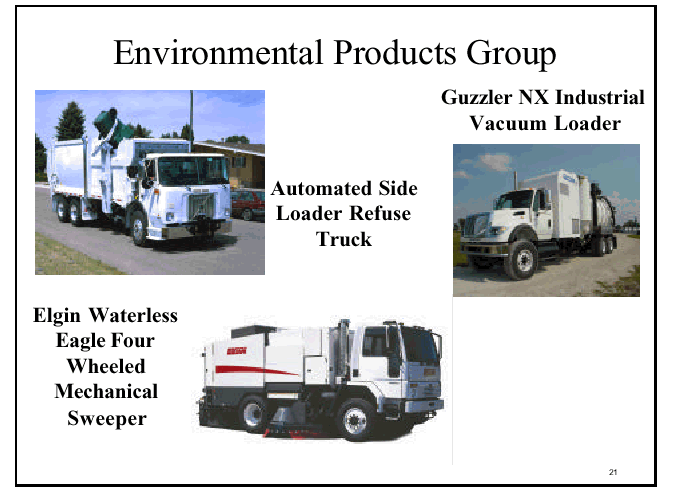 (ENVIRONMENTAL PRODUCTS GROUP)