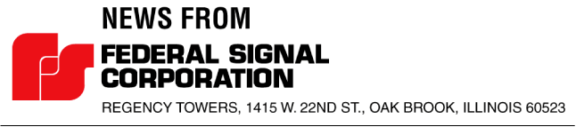 (FEDERAL SIGNAL CORPORATION LOGO)