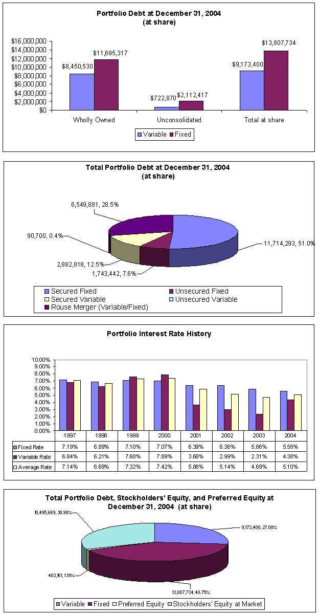 (PORTFOLIO DEBT BAR CHART AND PIE CHART)