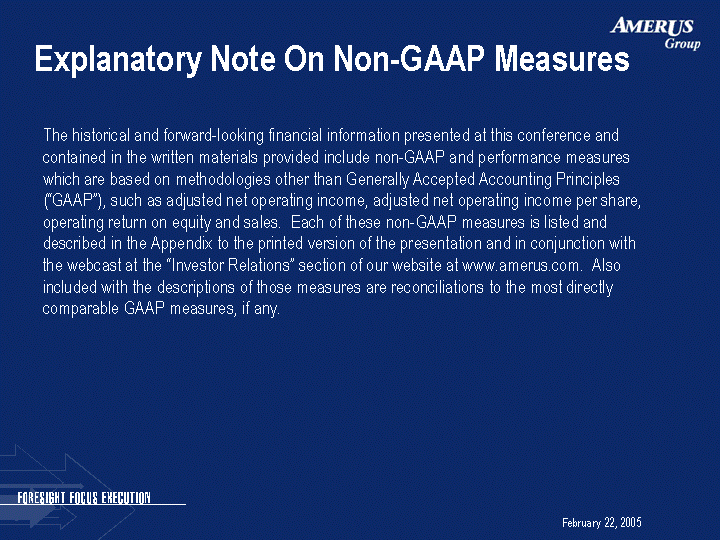 (EXPLANATORY NOTE ON NON-GAAP MEASURES IMAGE)