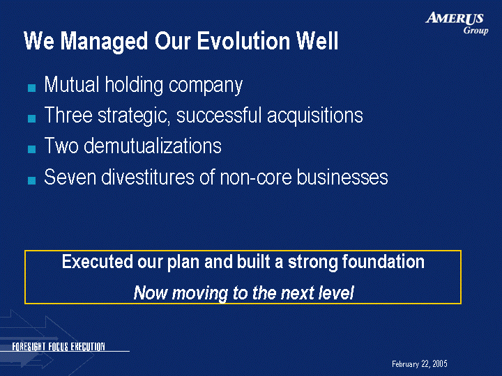 (WE MANAGED OUR EVOLUTION WELL IMAGE)