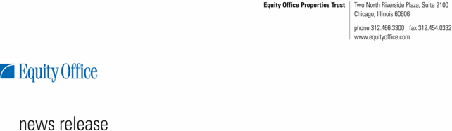 (EQUITY OFFICE LOGO AND TEXT)