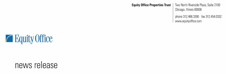 (EQUITY OFFICE LETTERHEAD)