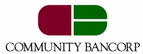 (Community Bancorp Logo)