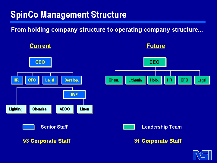 (SpinCo Management Structures)