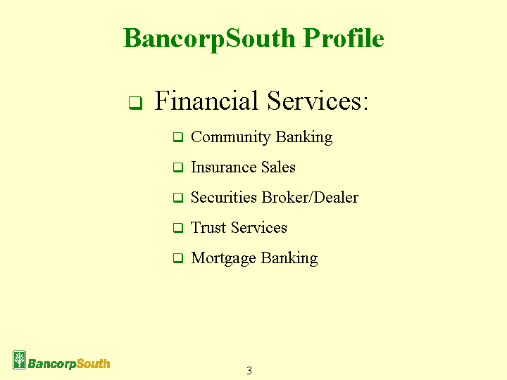 (BancorpSouth Profile Financial Services)