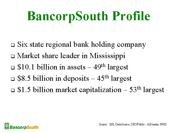 BANCORPSOUTH PROFILE