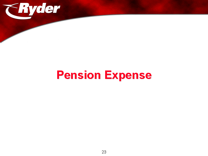 PENSION EXPENSE COVER PAGE