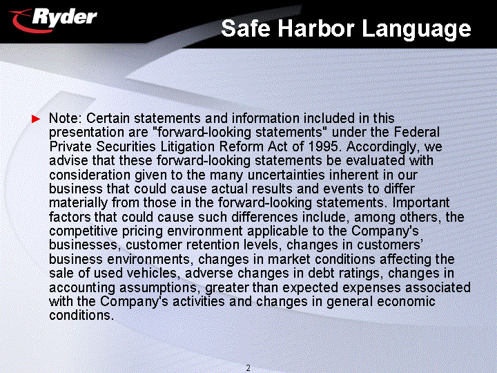 safe harbor language