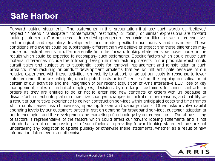 Save Harbor Forward Statement